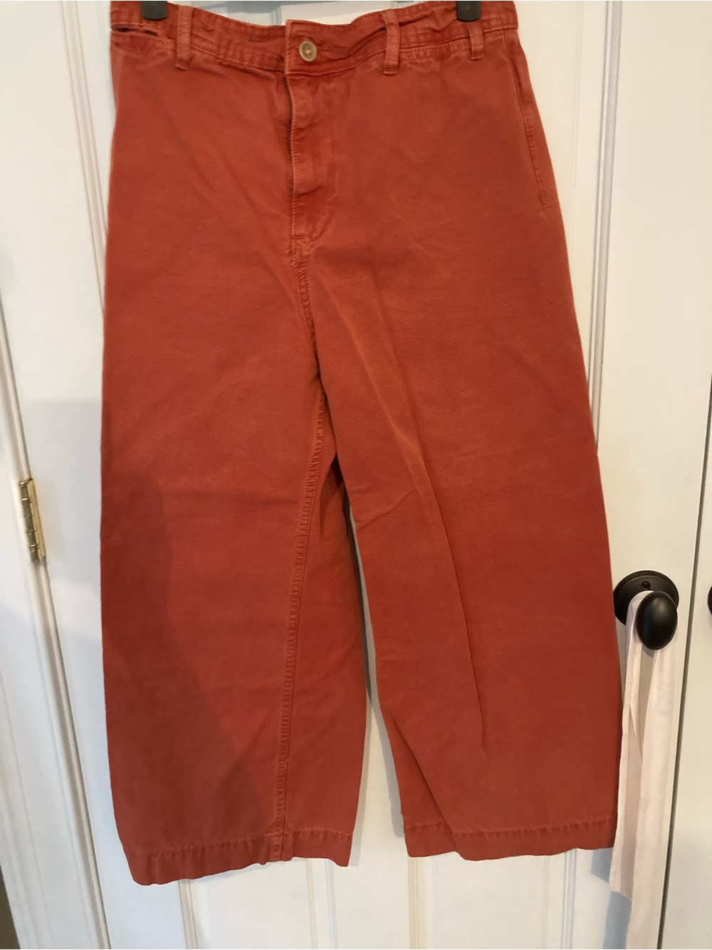 We The Free Wide-Leg Chinos in Rust Orange